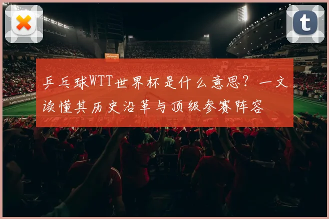 乒乓球WTT世界杯是什么意思？一文读懂其历史沿革与顶级参赛阵容